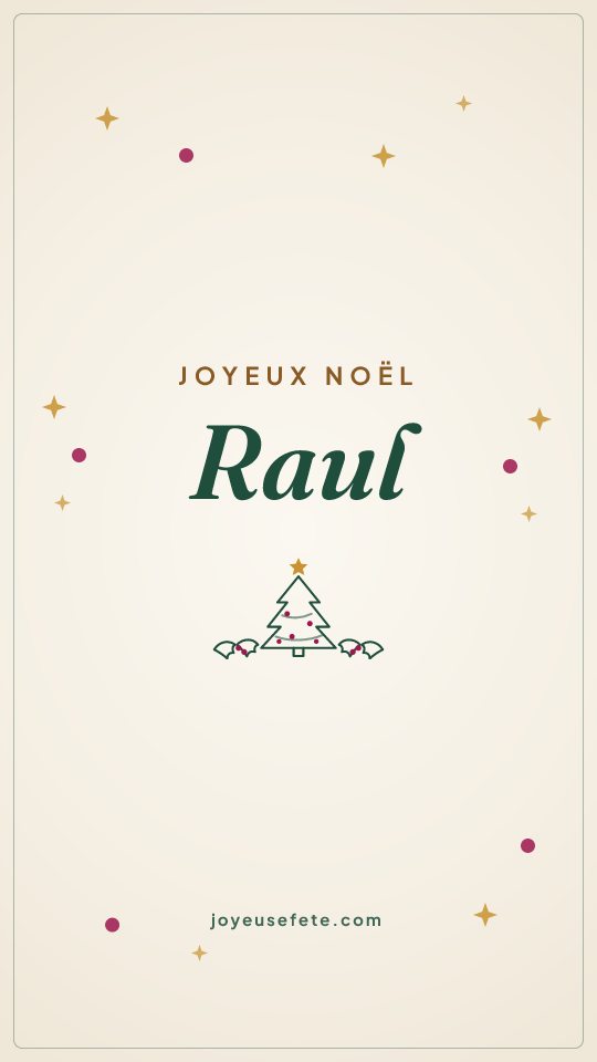 Image « Joyeux Noël Raul » au format story