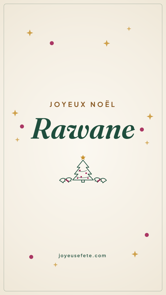 Image « Joyeux Noël Rawane » au format story
