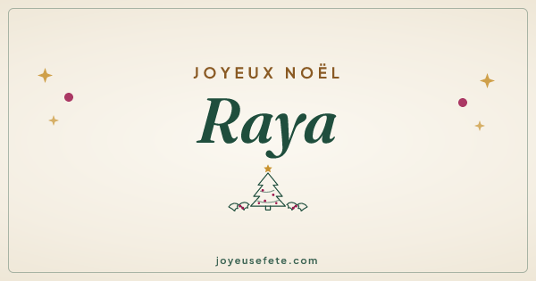 Image « Joyeux Noël Raya » au format large