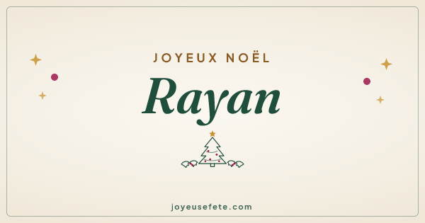 Image « Joyeux Noël Rayan » au format large