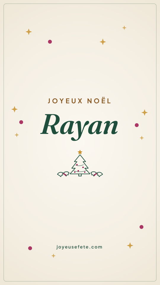 Image « Joyeux Noël Rayan » au format story