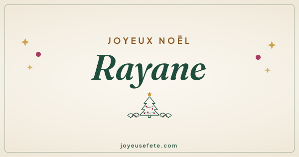 Image « Joyeux Noël Rayane » au format large