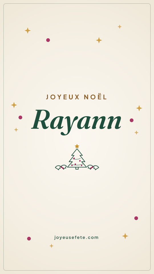 Image « Joyeux Noël Rayann » au format story