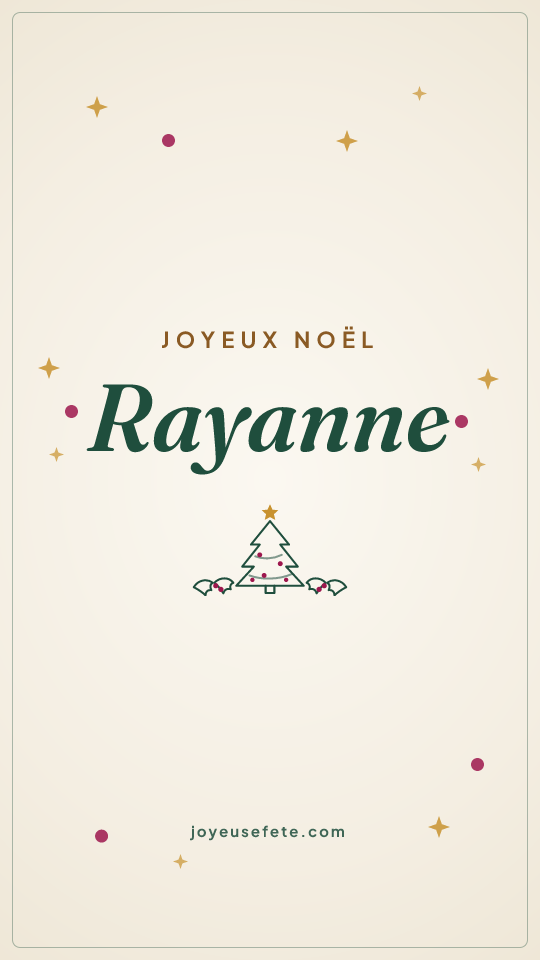 Image « Joyeux Noël Rayanne » au format story