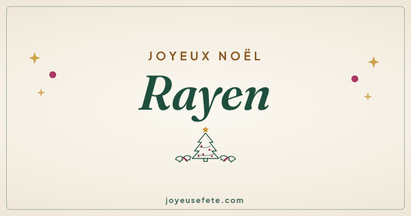 Image « Joyeux Noël Rayen » au format large