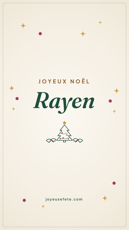 Image « Joyeux Noël Rayen » au format story