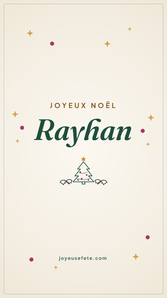 Image « Joyeux Noël Rayhan » au format story
