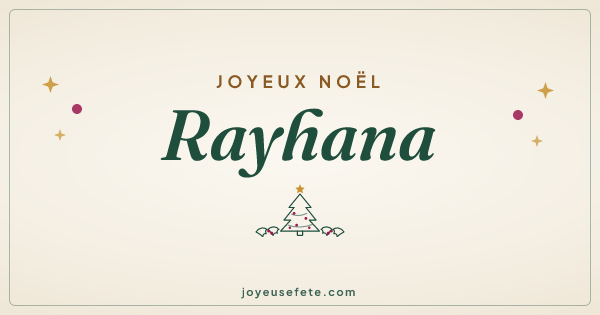 Image « Joyeux Noël Rayhana » au format large