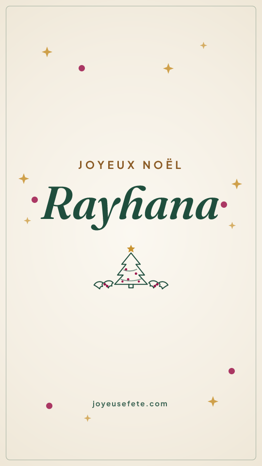 Image « Joyeux Noël Rayhana » au format story