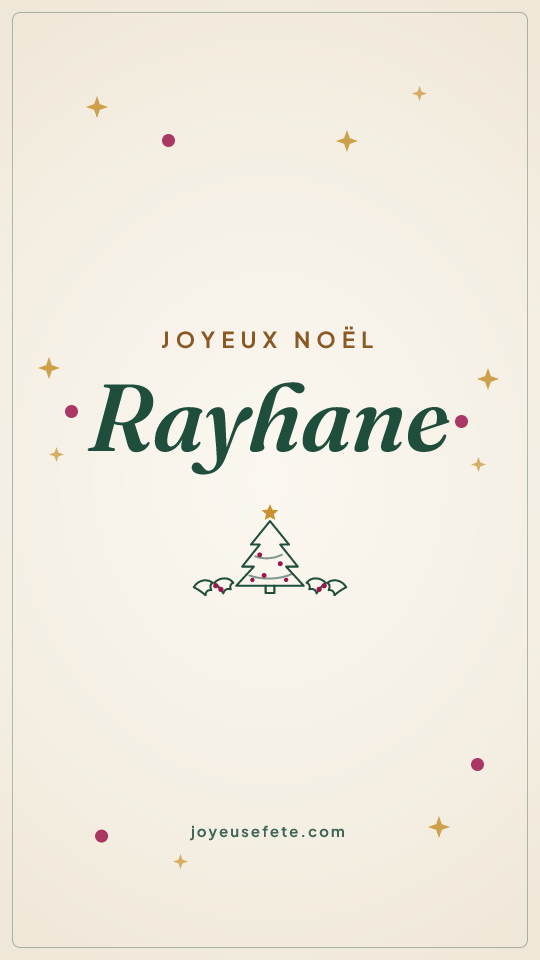 Image « Joyeux Noël Rayhane » au format story