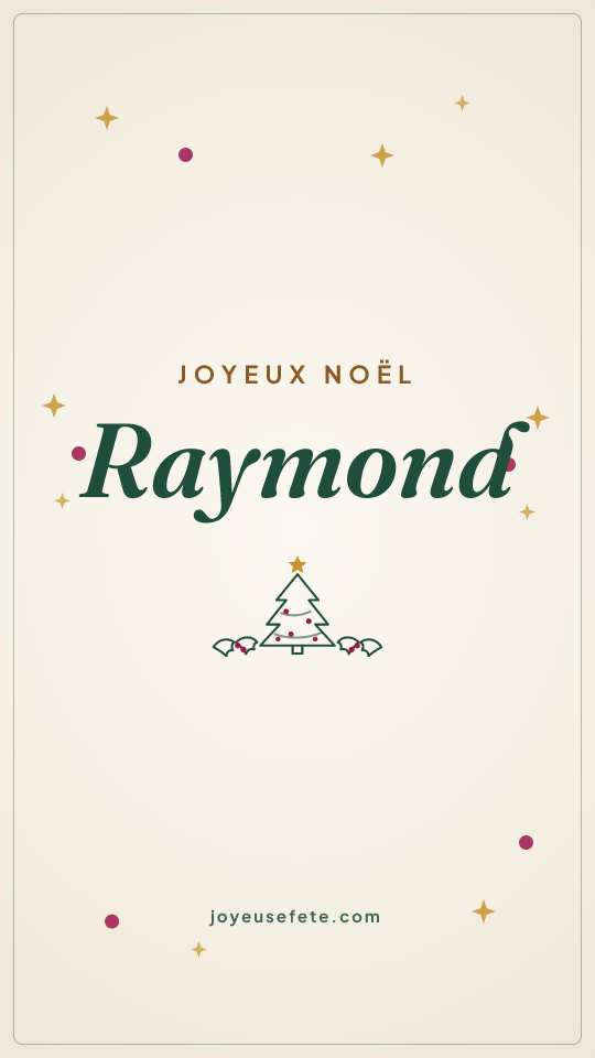 Image « Joyeux Noël Raymond » au format story