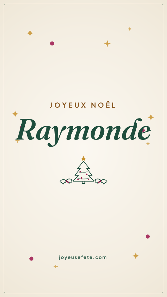 Image « Joyeux Noël Raymonde » au format story