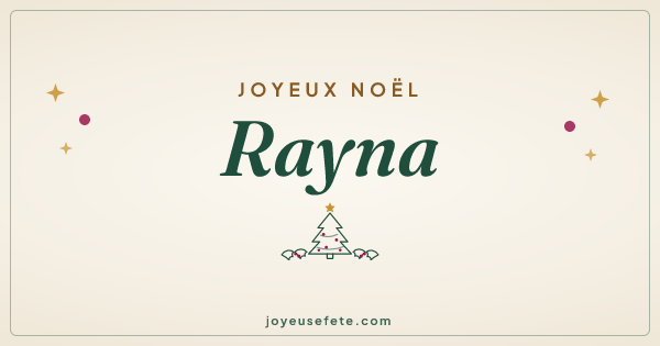 Image « Joyeux Noël Rayna » au format large