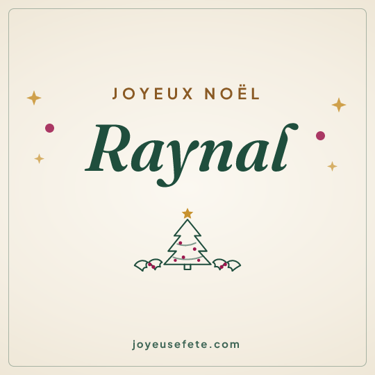 Image carrée « Joyeux Noël Raynal » pour WhatsApp
