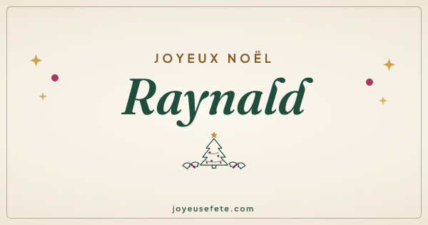 Image « Joyeux Noël Raynald » au format large