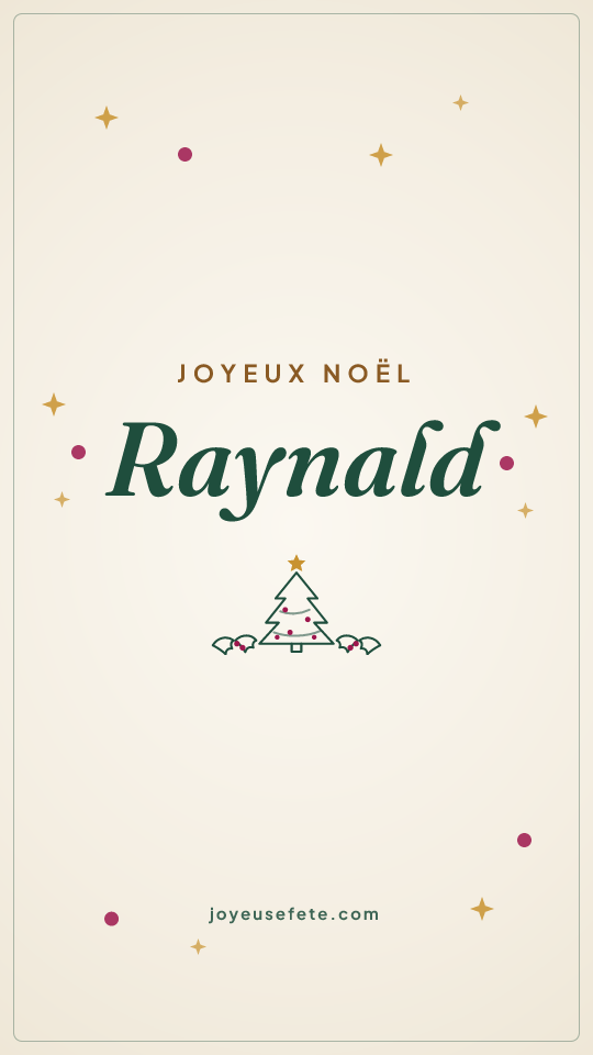 Image « Joyeux Noël Raynald » au format story