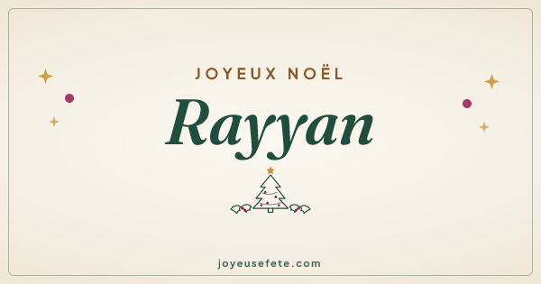 Image « Joyeux Noël Rayyan » au format large