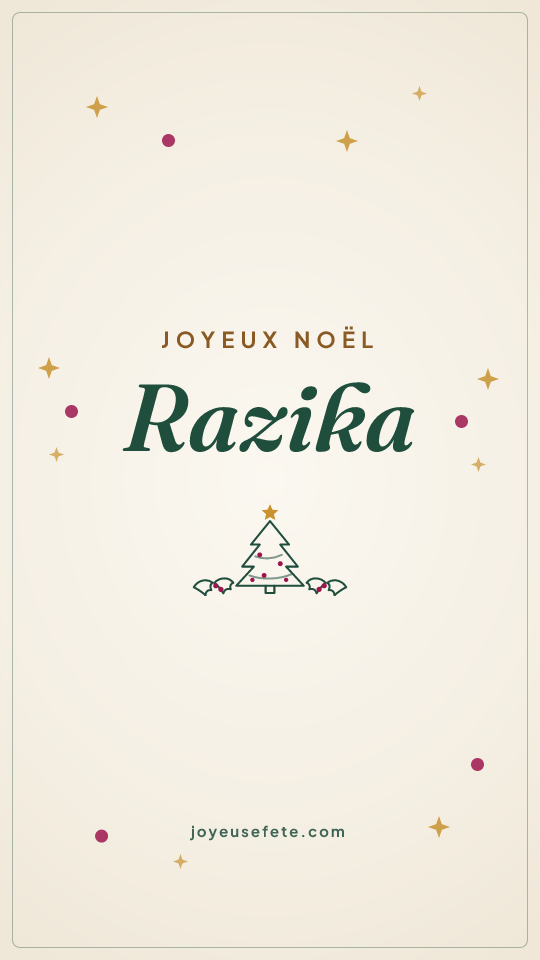 Image « Joyeux Noël Razika » au format story