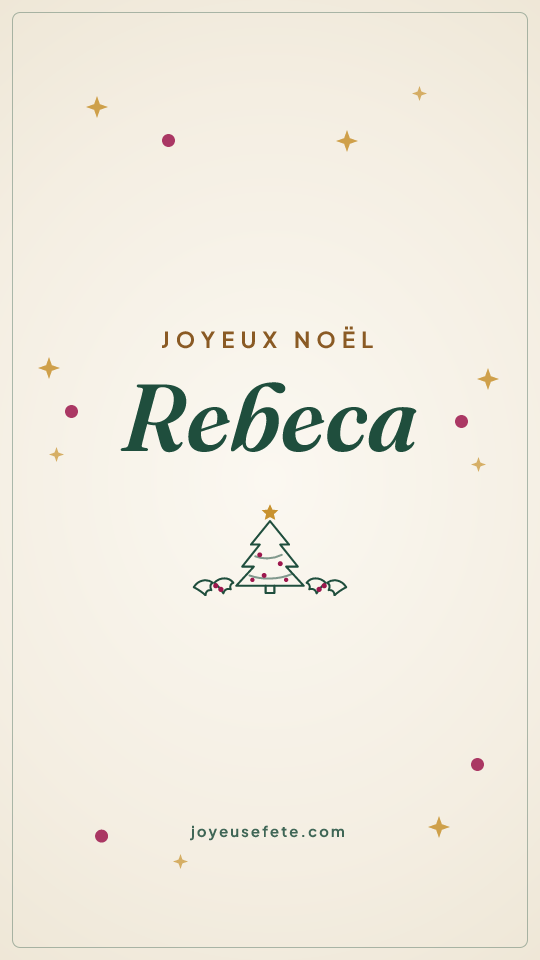 Image « Joyeux Noël Rebeca » au format story