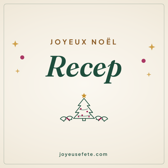 Image carrée « Joyeux Noël Recep » pour WhatsApp