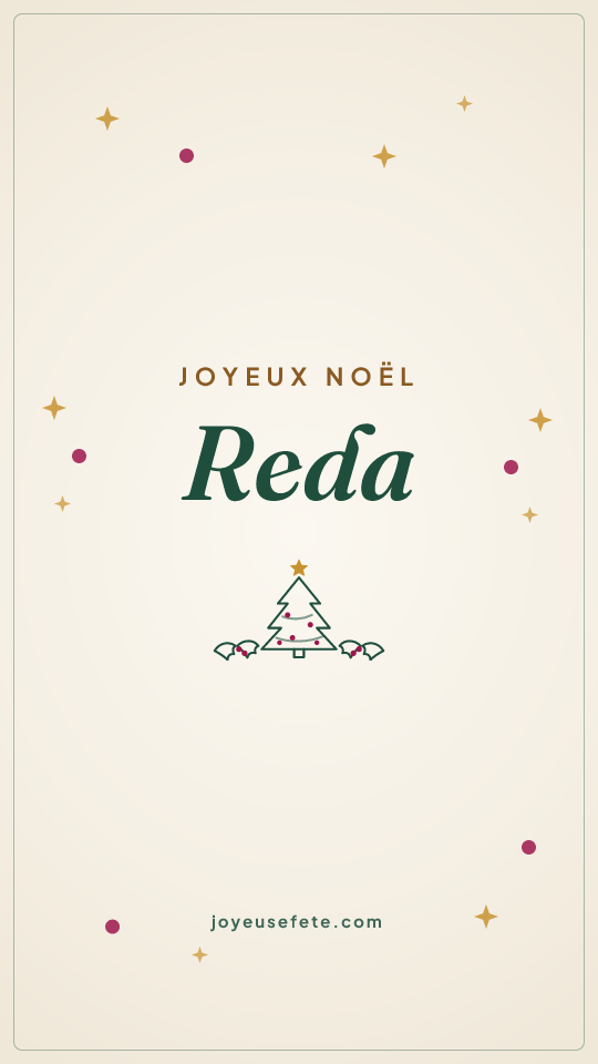 Image « Joyeux Noël Reda » au format story