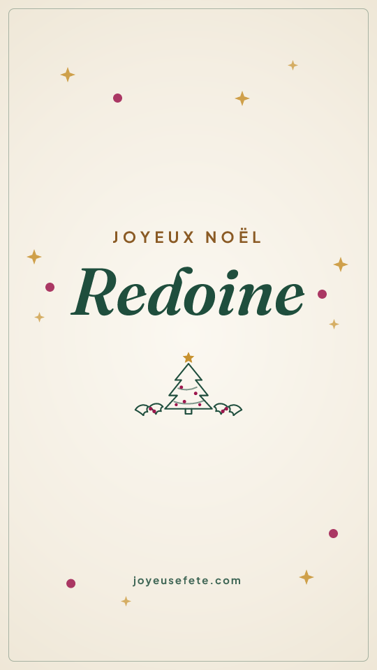 Image « Joyeux Noël Redoine » au format story