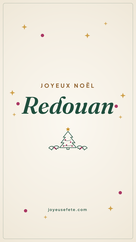 Image « Joyeux Noël Redouan » au format story