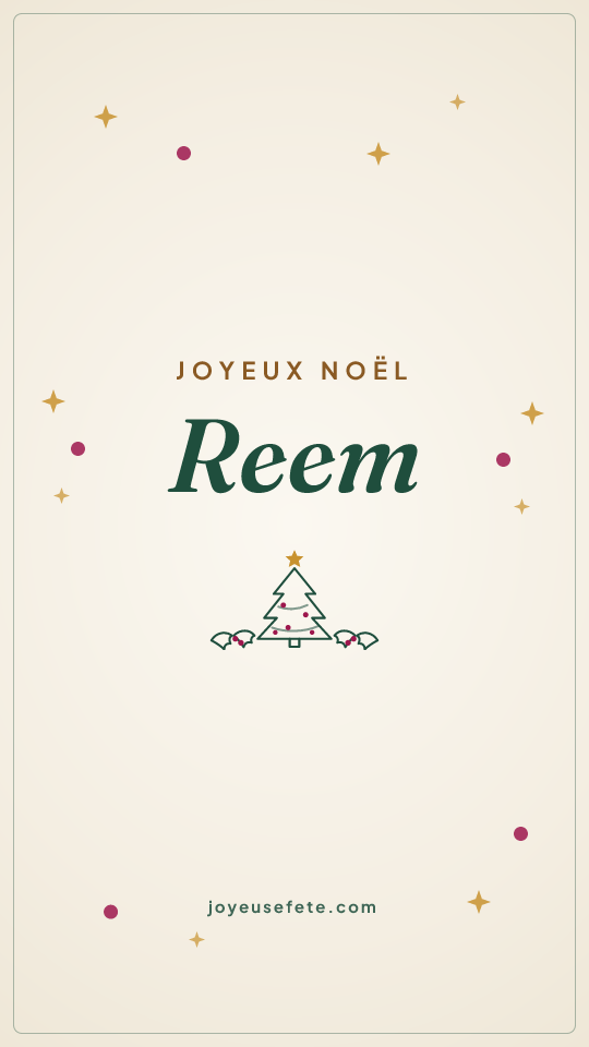 Image « Joyeux Noël Reem » au format story