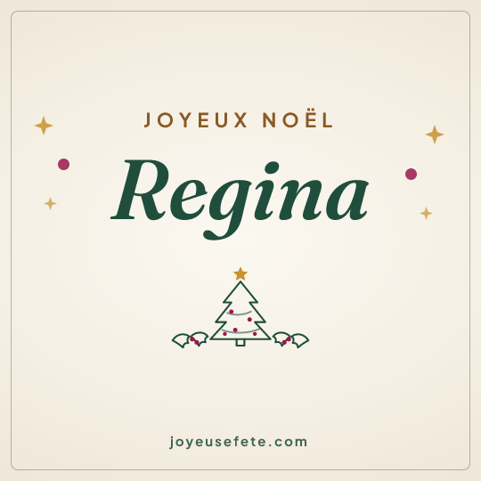 Image carrée « Joyeux Noël Regina » pour WhatsApp