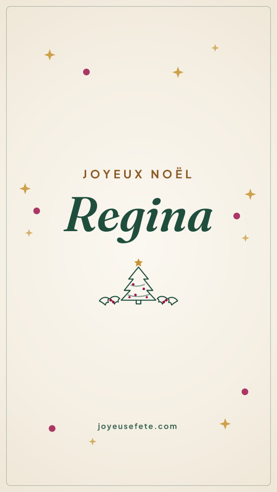 Image « Joyeux Noël Regina » au format story