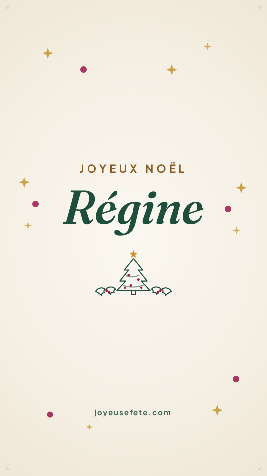 Image « Joyeux Noël Régine » au format story