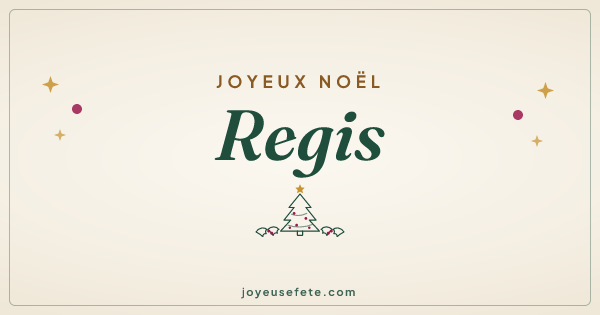 Image « Joyeux Noël Regis » au format large