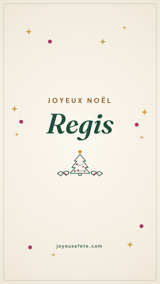 Image « Joyeux Noël Regis » au format story