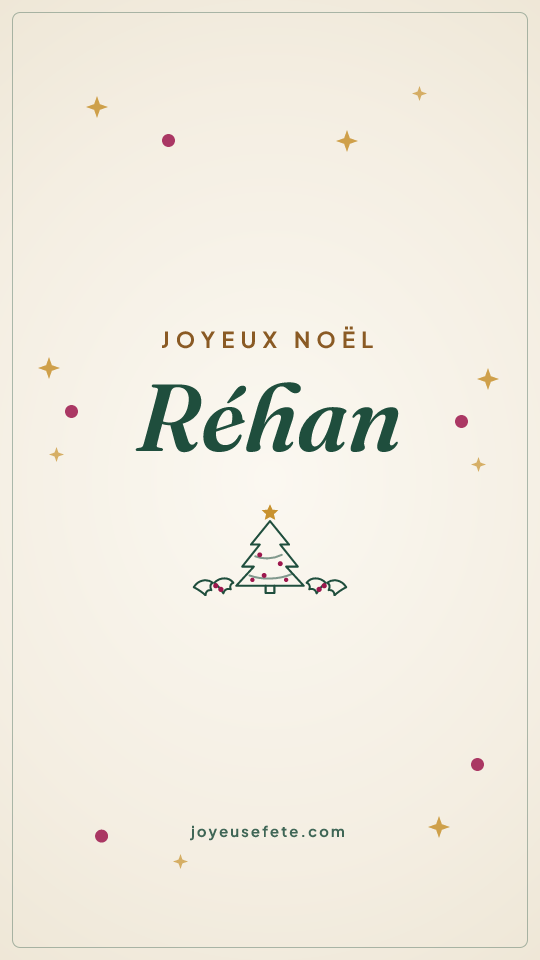 Image « Joyeux Noël Réhan » au format story