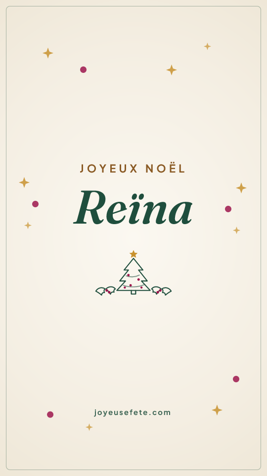 Image « Joyeux Noël Reïna » au format story