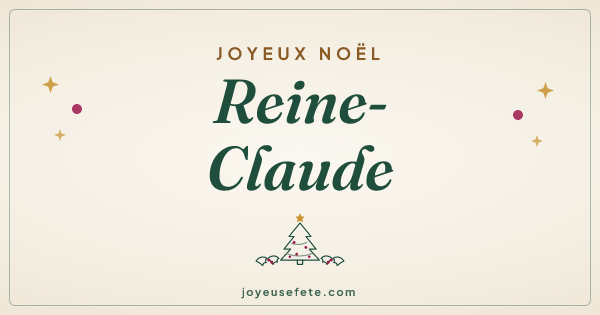 Image « Joyeux Noël Reine-Claude » au format large