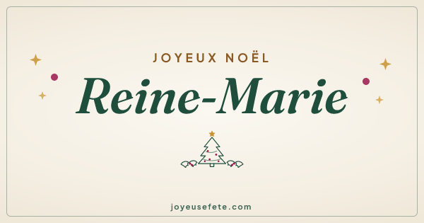 Image « Joyeux Noël Reine-Marie » au format large