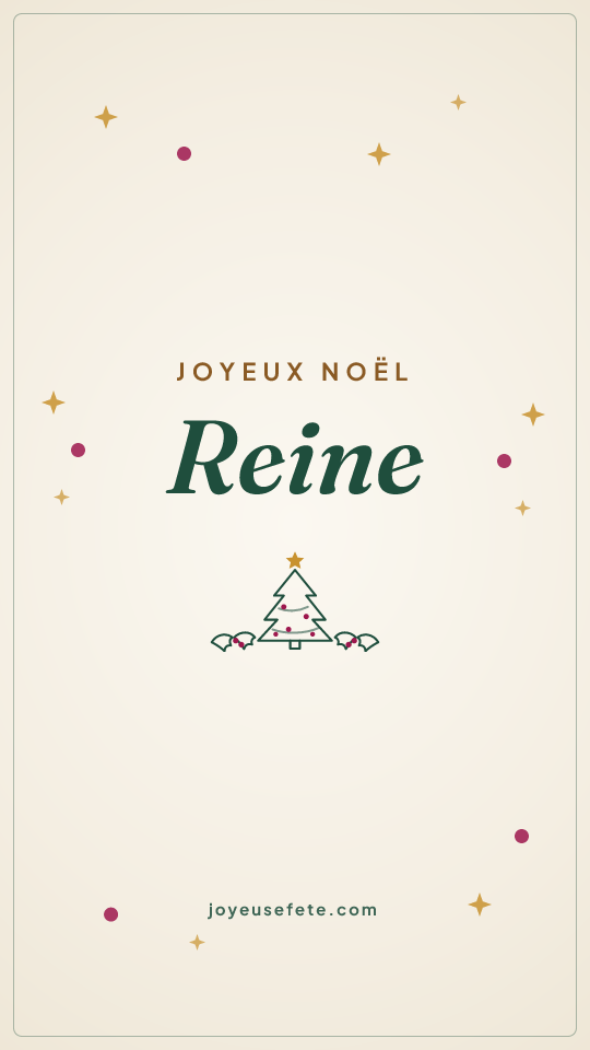 Image « Joyeux Noël Reine » au format story