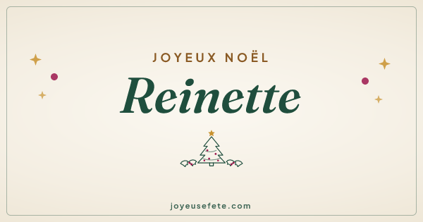 Image « Joyeux Noël Reinette » au format large