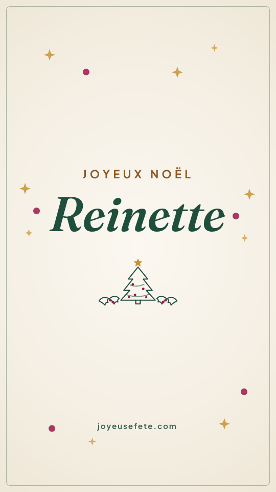 Image « Joyeux Noël Reinette » au format story
