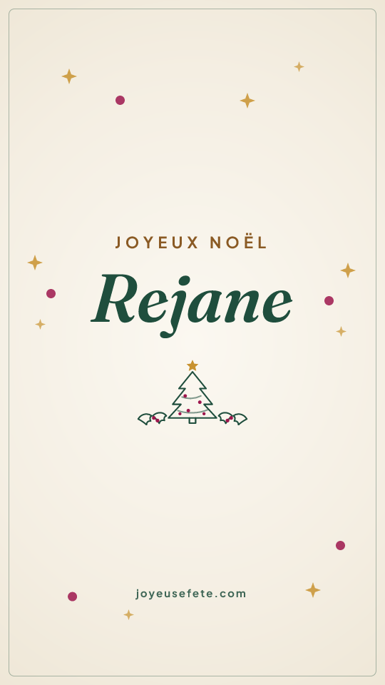 Image « Joyeux Noël Rejane » au format story