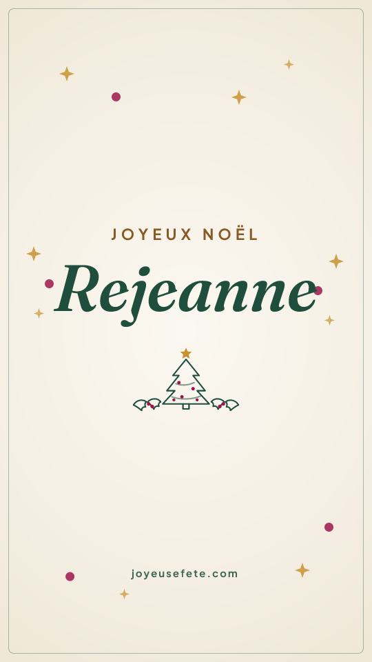Image « Joyeux Noël Rejeanne » au format story