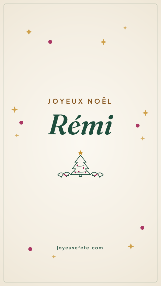 Image « Joyeux Noël Rémi » au format story