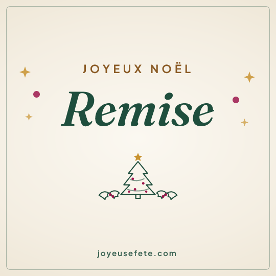 Image carrée « Joyeux Noël Remise » pour WhatsApp