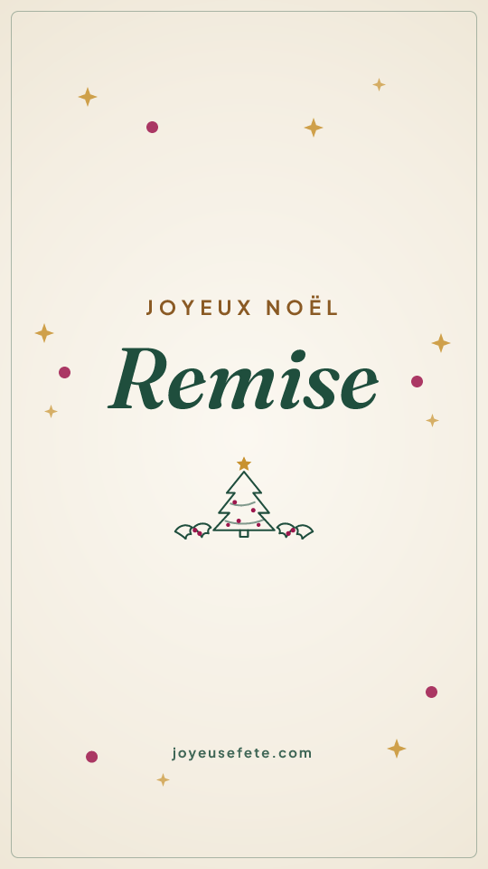 Image « Joyeux Noël Remise » au format story