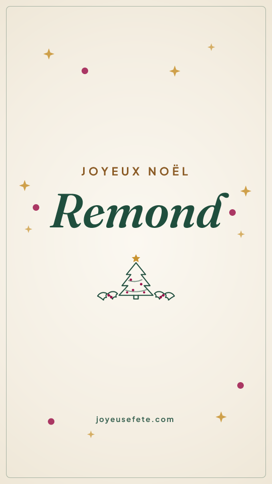 Image « Joyeux Noël Remond » au format story
