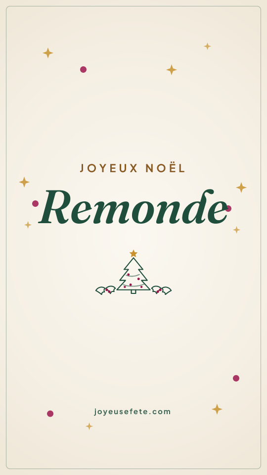 Image « Joyeux Noël Remonde » au format story