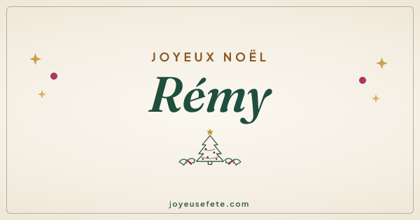 Image « Joyeux Noël Rémy » au format large