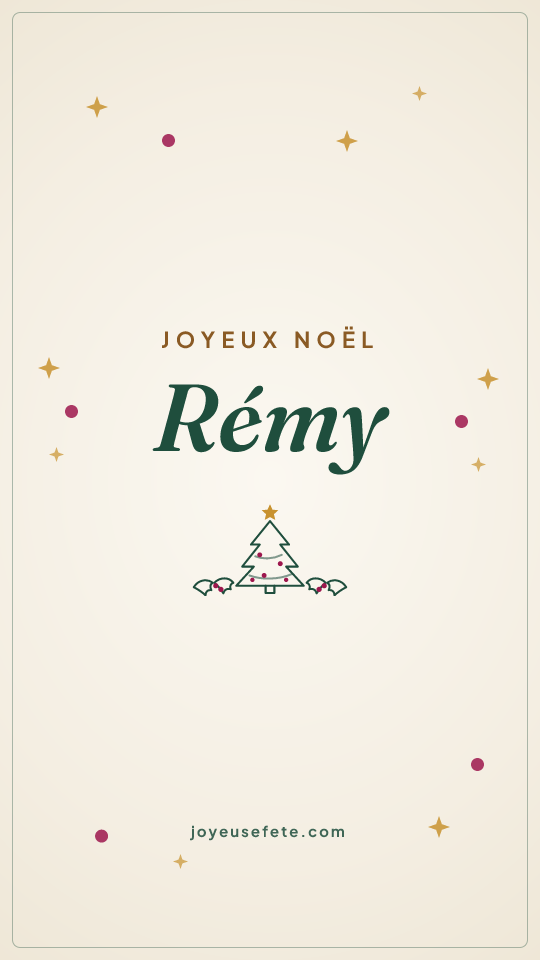 Image « Joyeux Noël Rémy » au format story