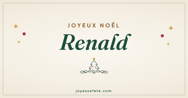 Image « Joyeux Noël Renald » au format large